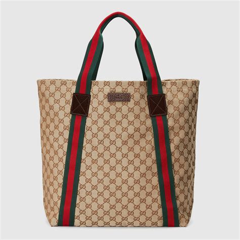 gucci canvas shopping bag|gucci canvas tote bag free.